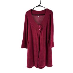 Halogen Women's Wool-Blend Two-Button Neck Knit Cardigan - XL